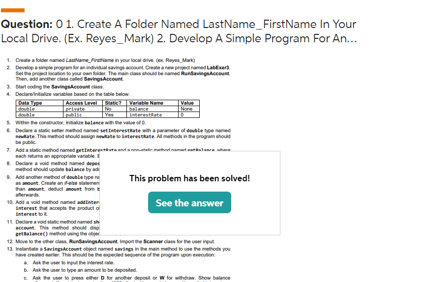 Create a folder named LastName_Extracrediti. Save the