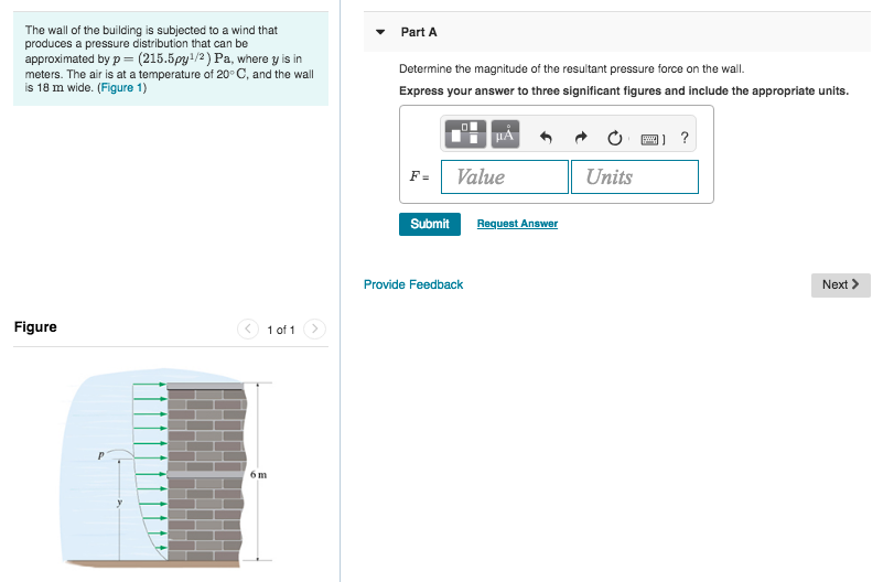 Solved The wall of the building is subjected to a wind that | Chegg.com