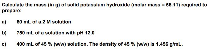 potassium density