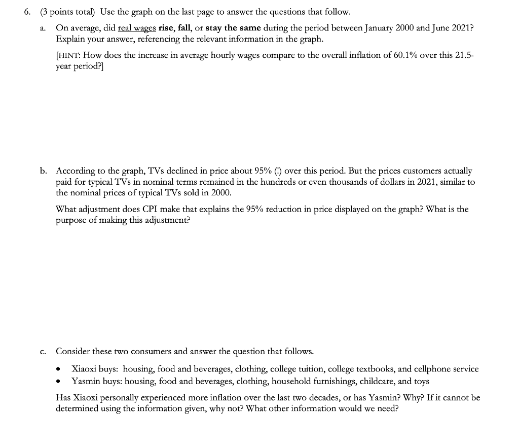 Solved a. 6. (3 points total) Use the graph on the last page | Chegg.com