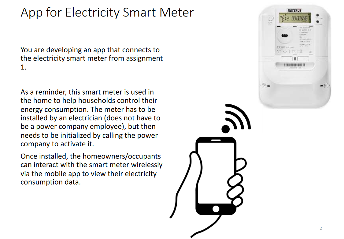 Solved App for Electricity Smart Meter You are developing an Circuit Diagram