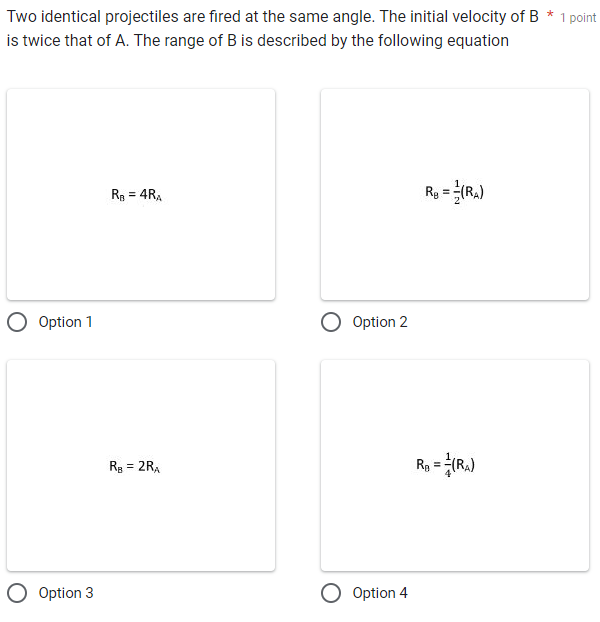 Solved * Two Identical Projectiles Are Fired At The Same | Chegg.com