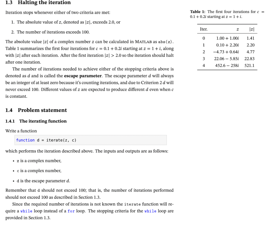 Solved 1.3 Halting the iteration Iteration stops whenever | Chegg.com