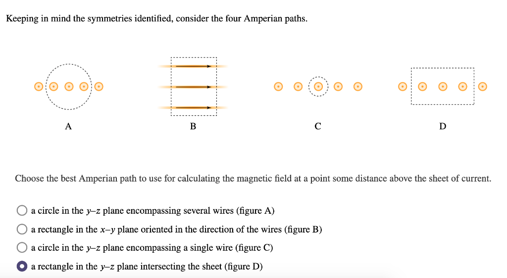 Solved Consider The Infinite Sheet Of Current Shown In The 3226