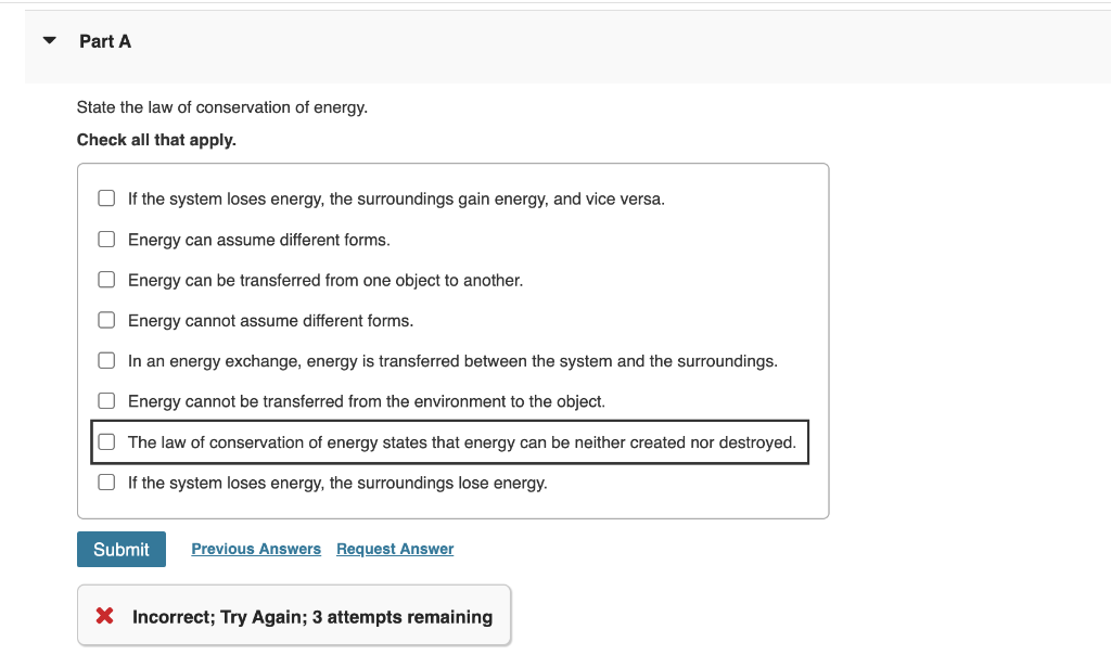 what does the law of conservation of energy state answer