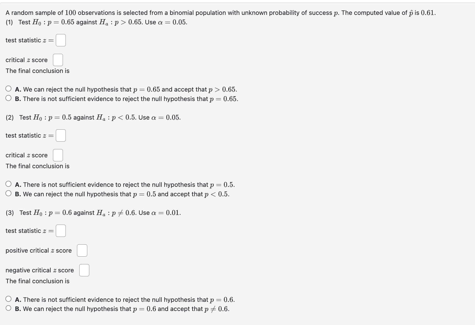 Solved A Random Sample Of 100 Observations Is Selected From | Chegg.com