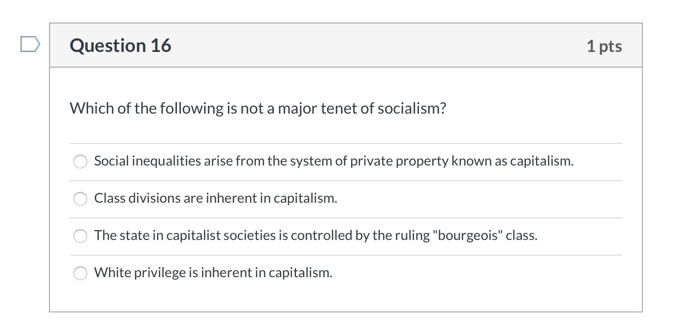 which of the following is not a characteristic of capitalism