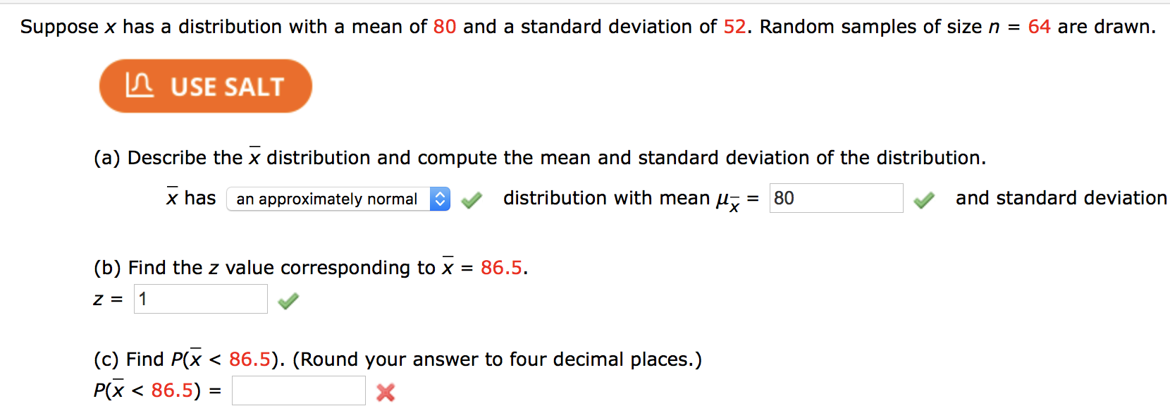 Solved QUESTION 3 Suppose n = 1600. Find a. p-hat's mean