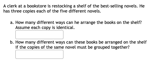 Solved] Need some help with this question. At the bookstore, a clerk  asks