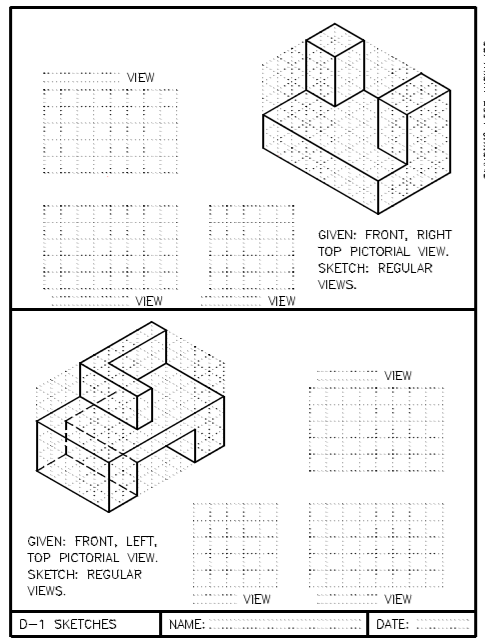 Solved VIEW : ... GIVEN: FRONT, RIGHT TOP PICTORIAL VIEW. | Chegg.com