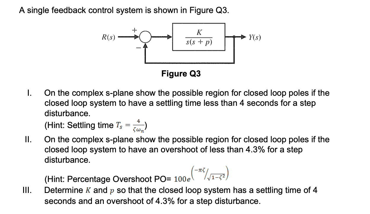 Solved A single feedback control system is shown in Figure | Chegg.com