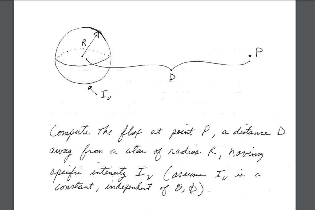Solved Compute the flux at point P, a distance D away from a | Chegg.com