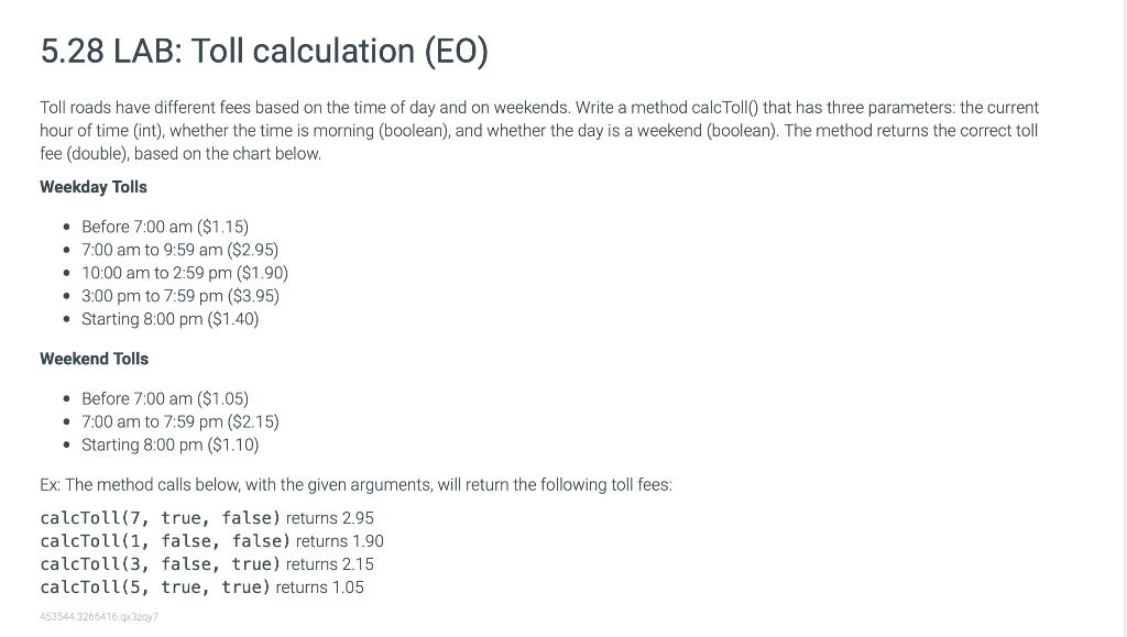 solved-toll-roads-have-different-fees-based-on-the-time-of-chegg