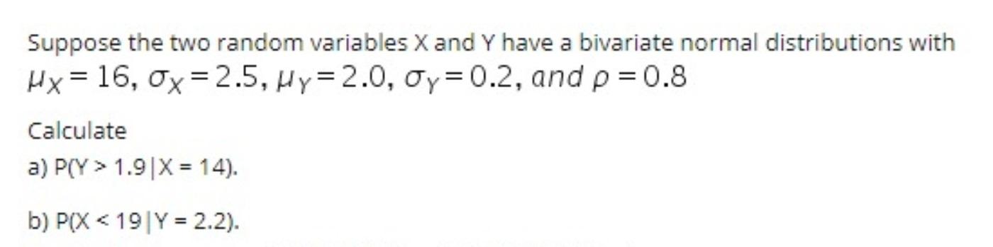 Solved Suppose The Two Random Variables X And Y Have A | Chegg.com