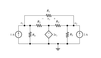 Solved Solve for the node voltages shown in the figure | Chegg.com