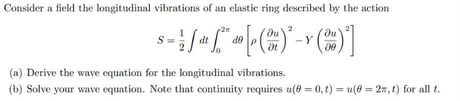 Solved Consider a field the longitudinal vibrations of an | Chegg.com