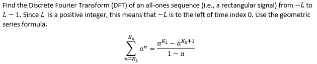Solved Find the Discrete Fourier Transform (DFT) of an | Chegg.com