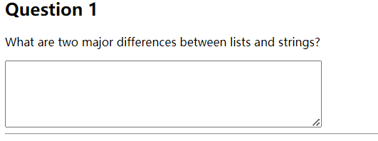 Solved Question 1 What are two major differences between | Chegg.com