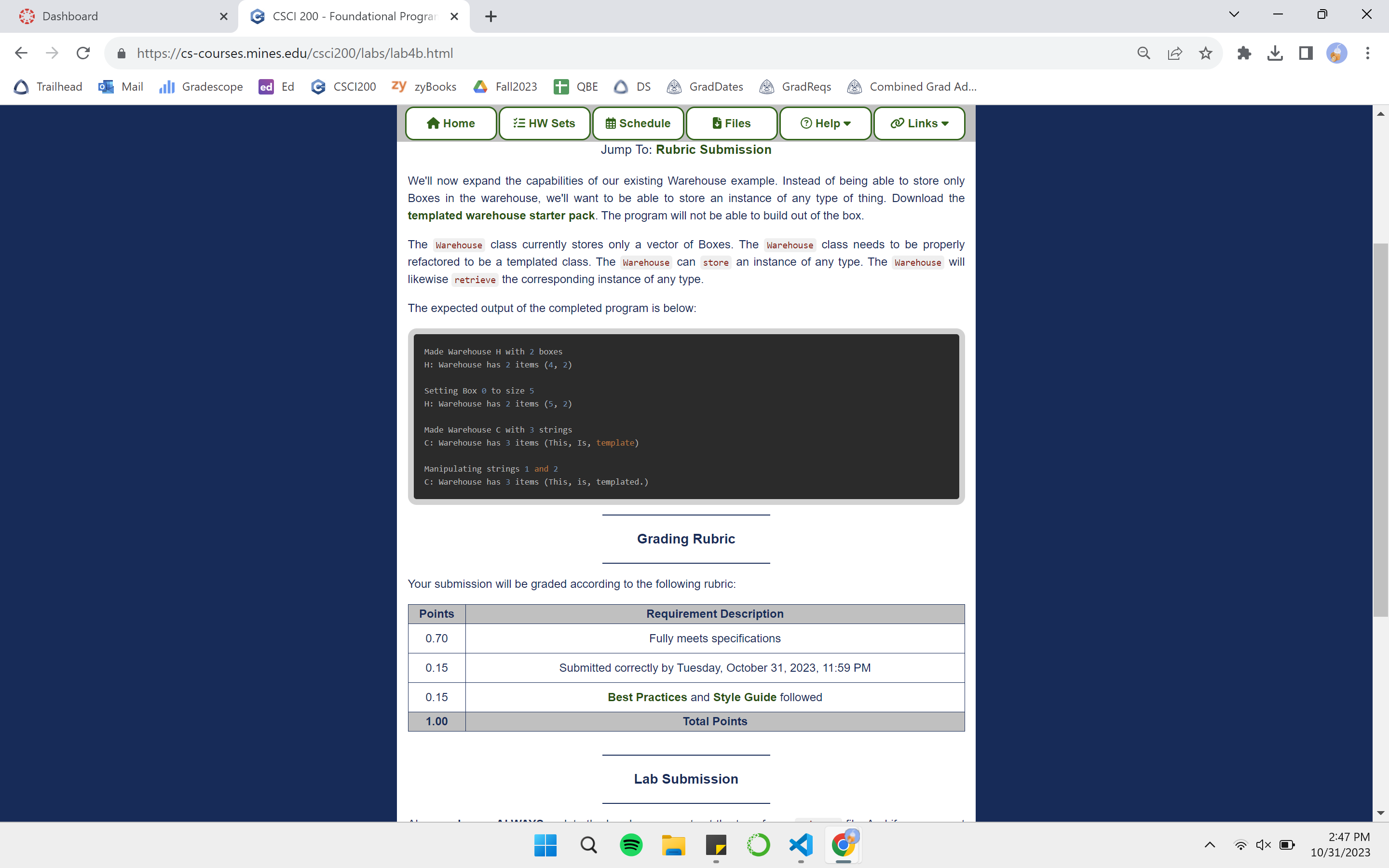 Solved The Warehouse class currently stores only a vector of Chegg com