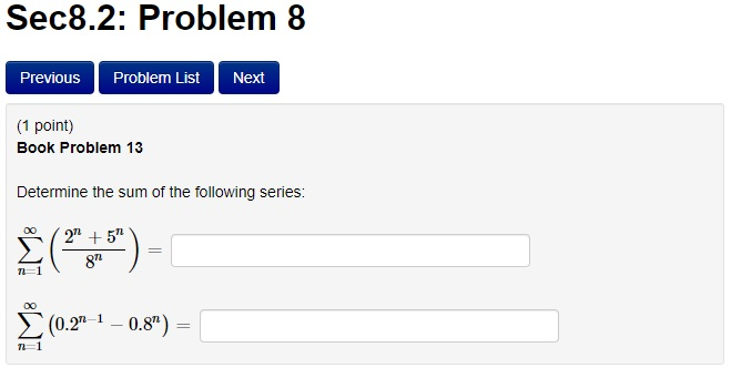 Solved Sec8.2: Problem 8 Previous Problem List Next (1 | Chegg.com