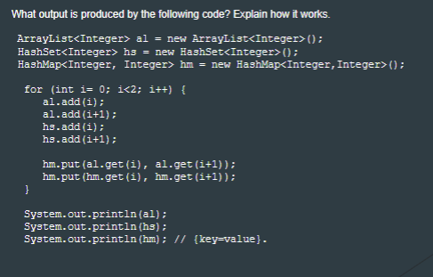 Solved What output is produced by the following code? | Chegg.com