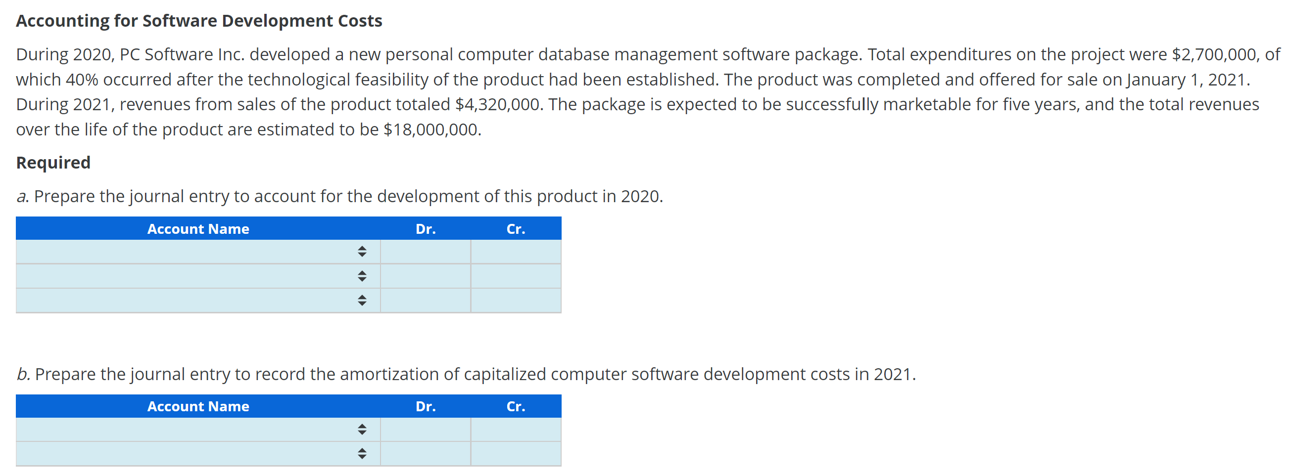 Solved Accounting For Software Development Costs During | Chegg.com