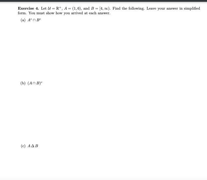 Solved Exercise 2. Complete the following. (a) Write out the | Chegg.com