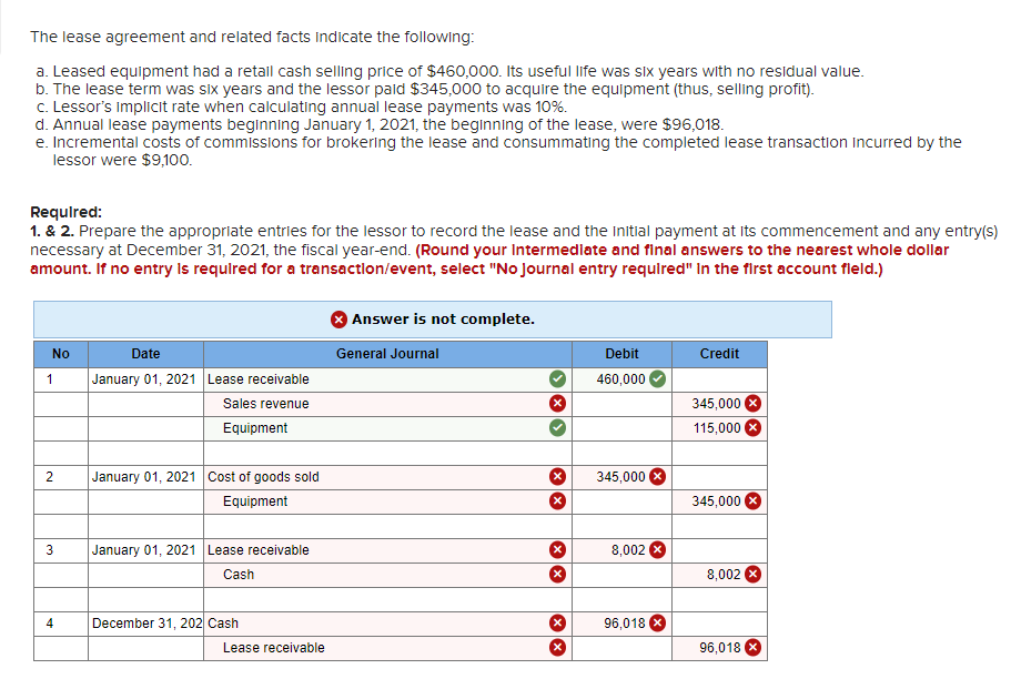 Solved The lease agreement and related facts indicate the