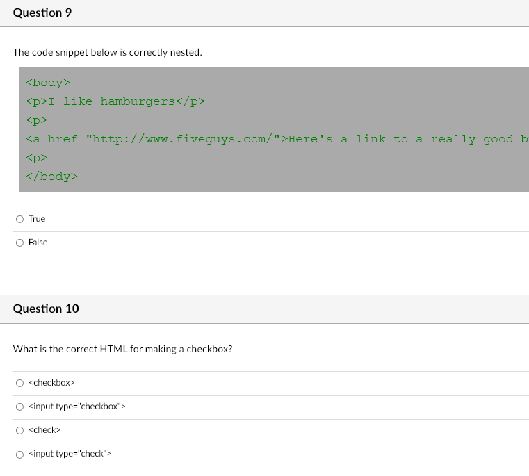 Solved Question 4 Select all that are tags. width href html