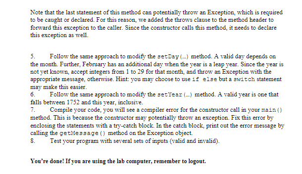 Solved Part D: Input/Number format exception handling In | Chegg.com