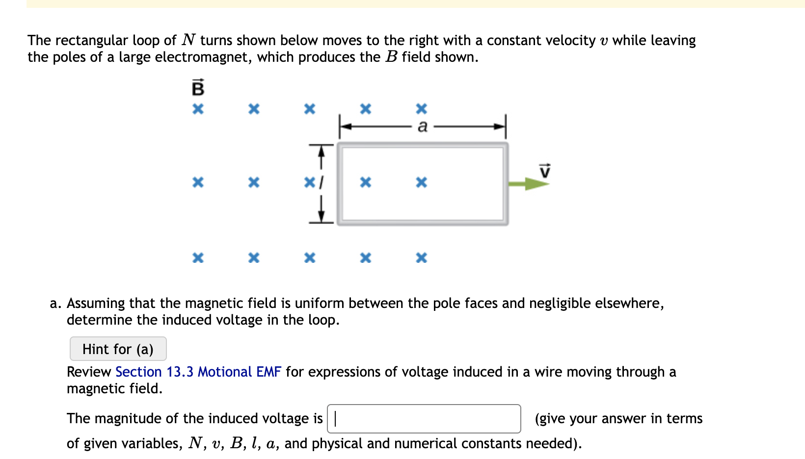 solved-the-rectangular-loop-of-n-turns-shown-below-moves-to-chegg