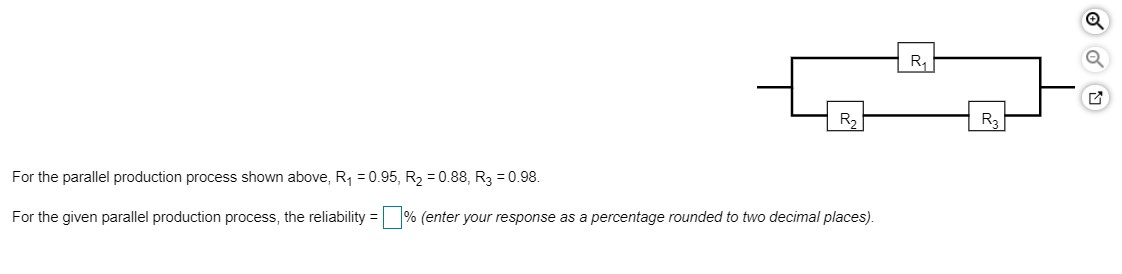 Solved For the parallel production process shown above, R1 = | Chegg.com