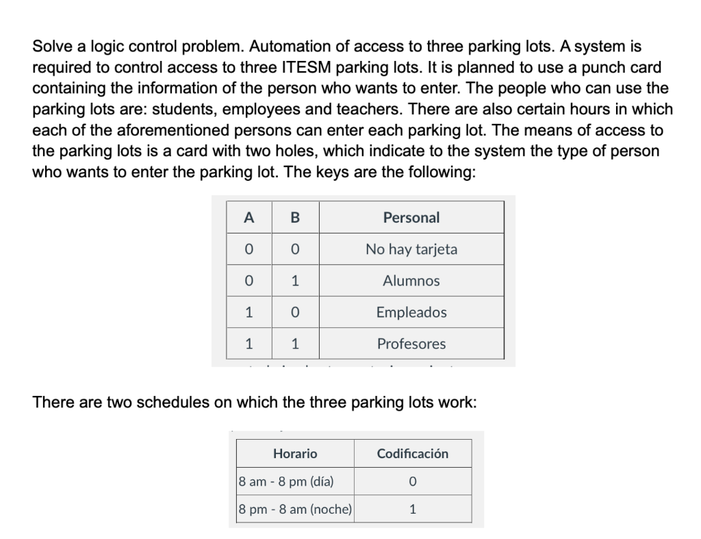 Solved Solve a logic control problem. Automation of access | Chegg.com