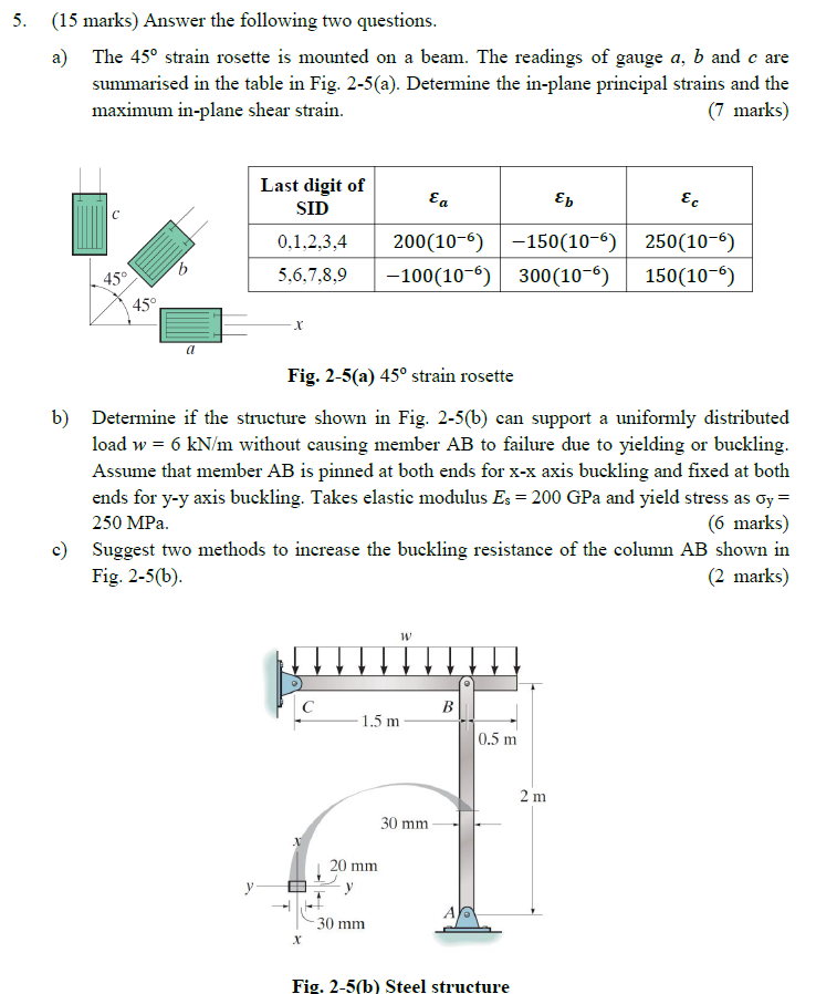 Solved 5. (15 marks) Answer the following two questions. a) | Chegg.com