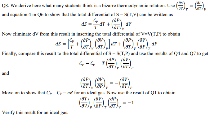 Solved Q8. We derive here what many students think is a | Chegg.com