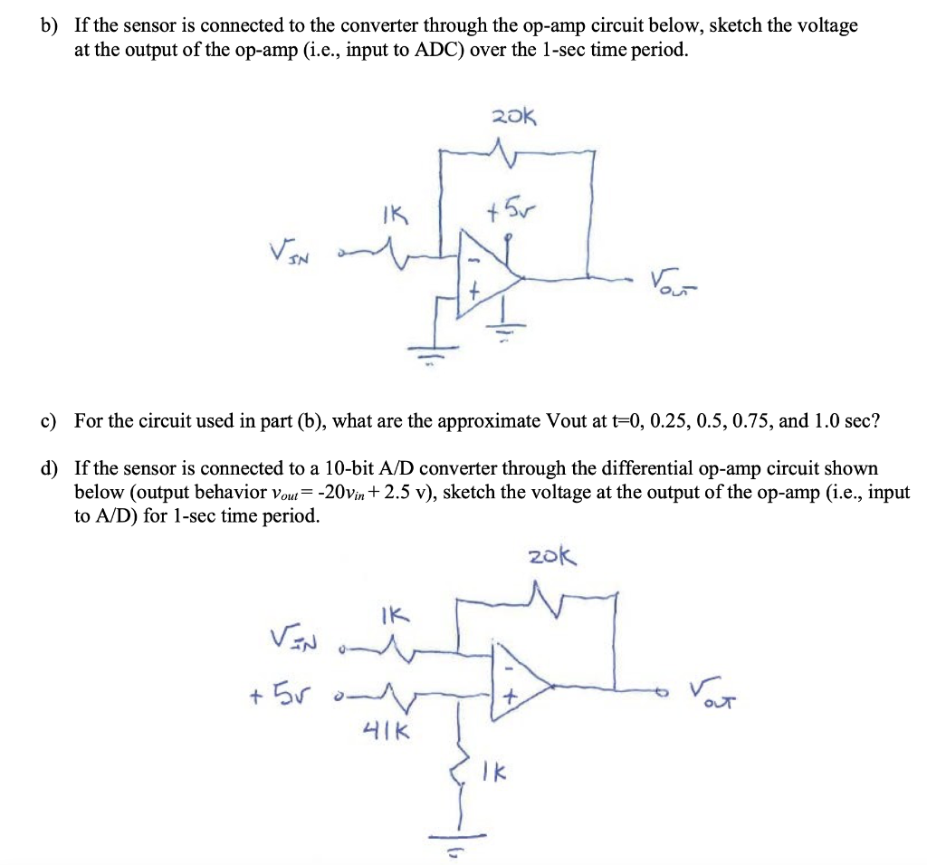 Solved The signal below is the voltage produced by a sensor. | Chegg.com