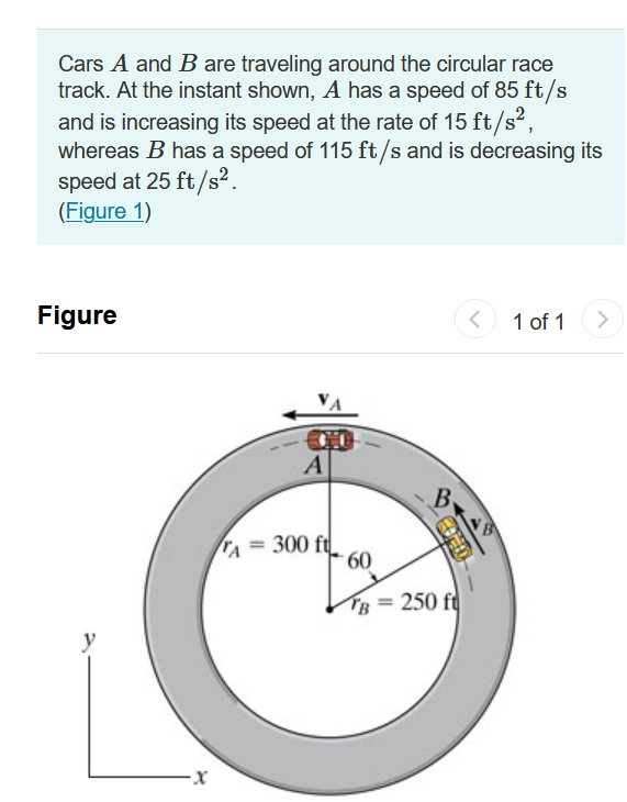  solved cars a and b are traveling around the circular ra