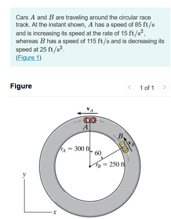 solved-cars-a-and-b-are-traveling-around-the-circular-ra