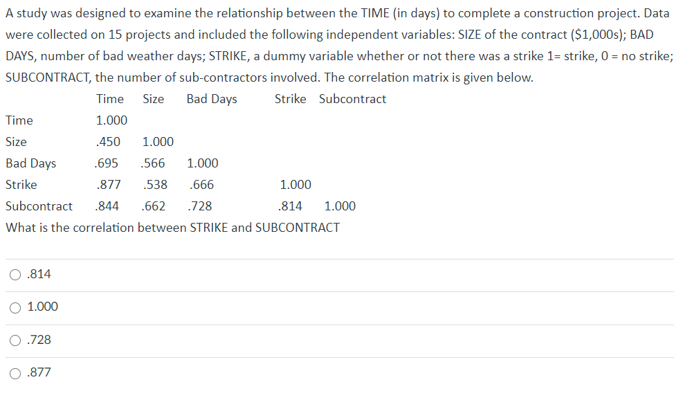 Solved Bad Days A Study Was Designed To Examine The Chegg