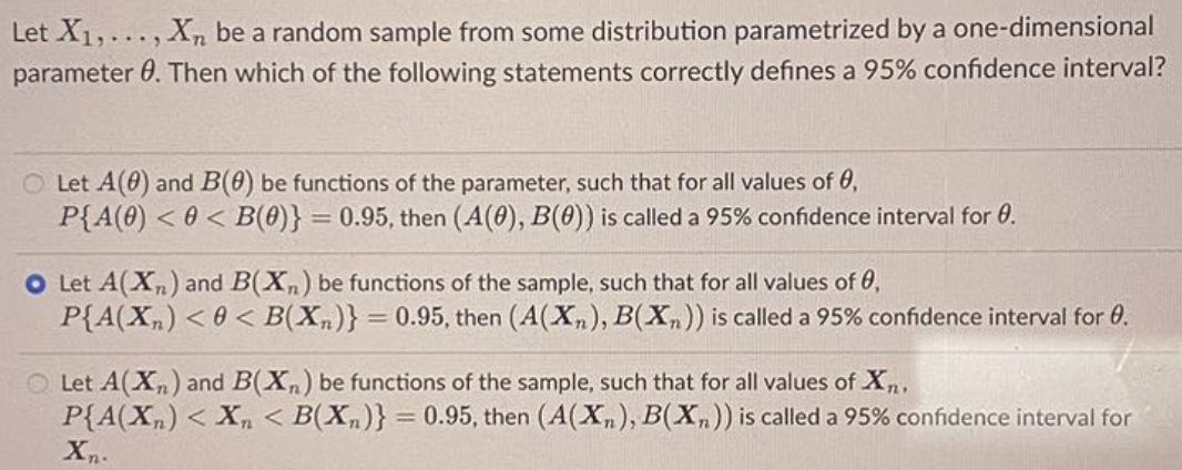 Solved Let X1,…,Xn Be A Random Sample From Some Distribution | Chegg.com