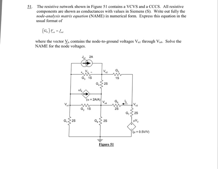 Solved The resistive network shown in Figure 51 contains a