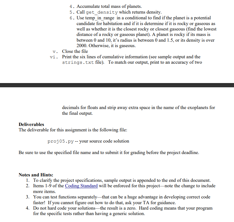 Solved Programming Project 05 This assignment is worth 45 | Chegg.com