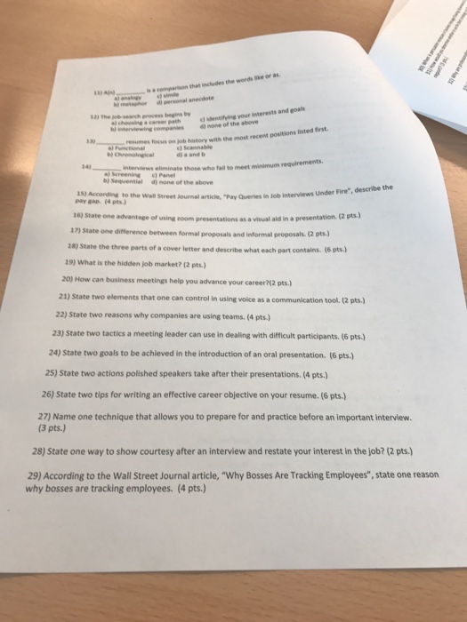 Solved State The Three Parts Of A Cover Letter And Describe Chegg