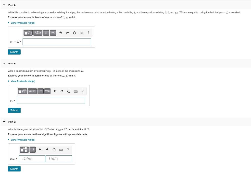 Solved Learning Goal: To Use Absolute Motion Analysis To | Chegg.com