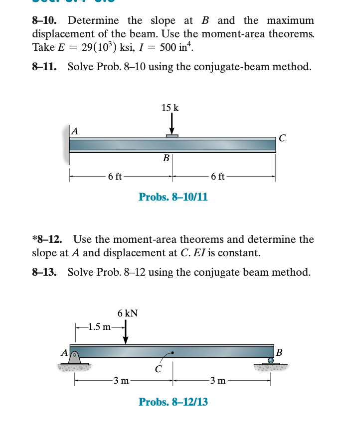 Solved 8-10. Determine the slope at B and the maximum | Chegg.com