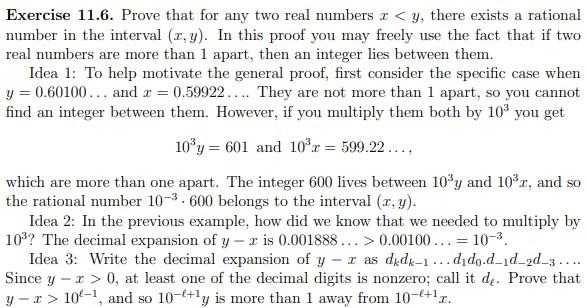 Solved Exercise 11.6. Prove that for any two real numbers | Chegg.com