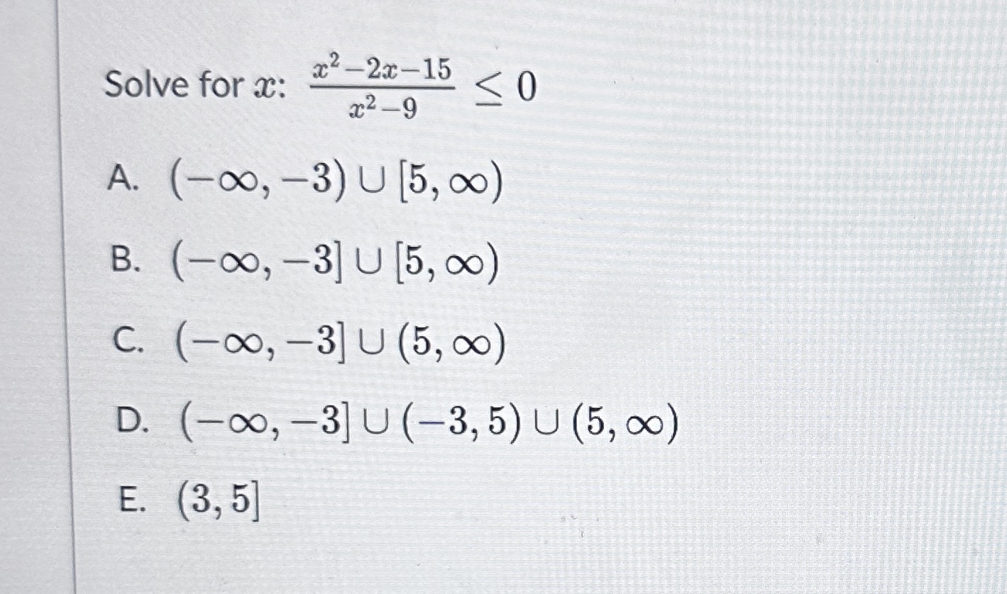 x2 9 2 x2 2x 15 2 0