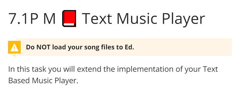 Solved Text Music Player Do NOT Load Your Song Files To Ed. | Chegg.com