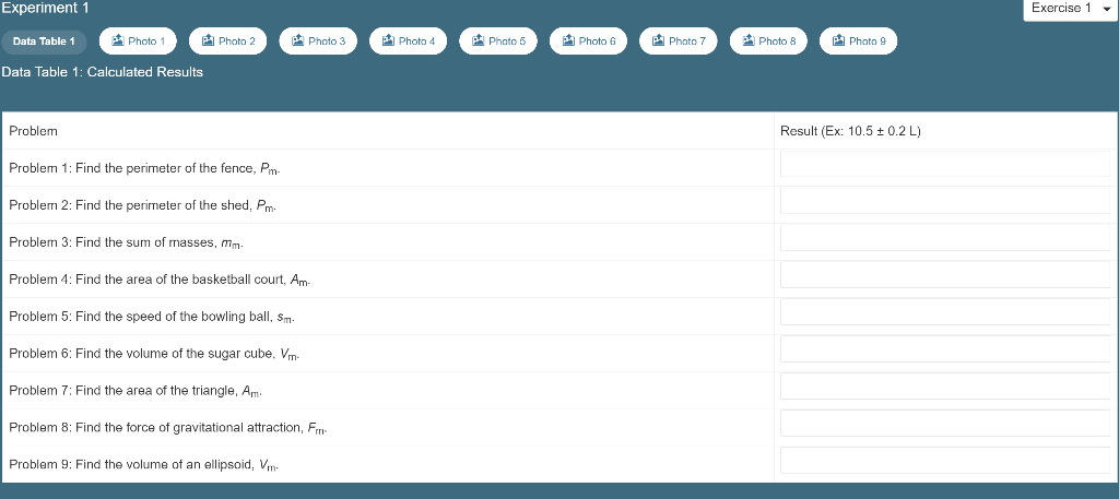 Solved Exercise 1 Calculating Measurements and | Chegg.com