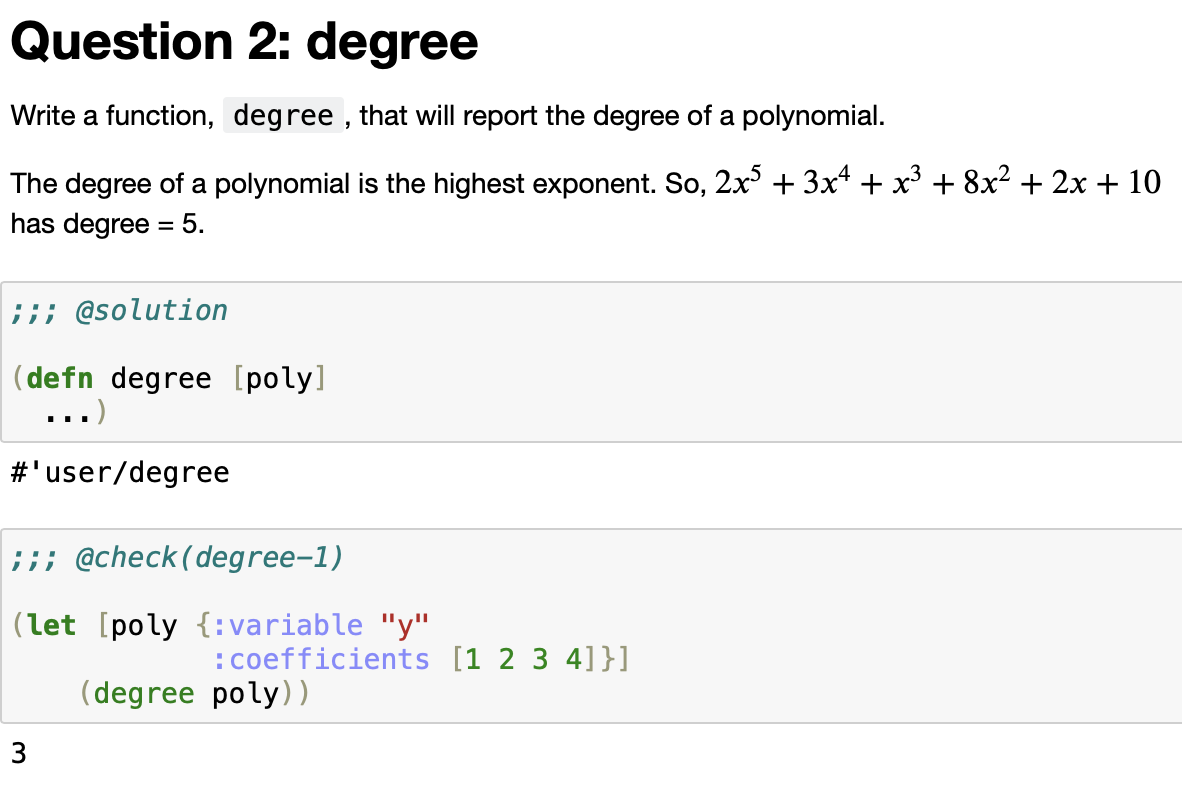 can a polynomial have a degree of 1 2